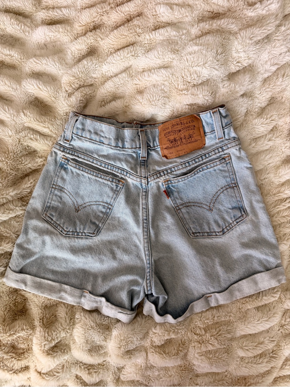 Levi's Vintage 954 Light Blue High-Waist Denim Shorts